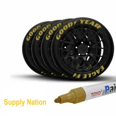 Tire Permanent Marker Tire Lettering Paint Pen TOYO Gold 