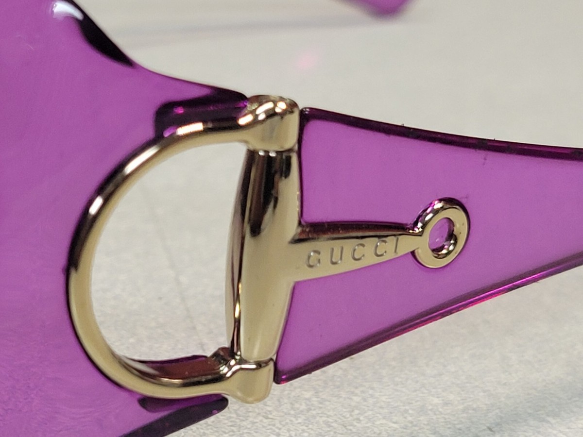 Gucci Womens Purple Horsebit 2562/S PT2 60 15 115 Oversize