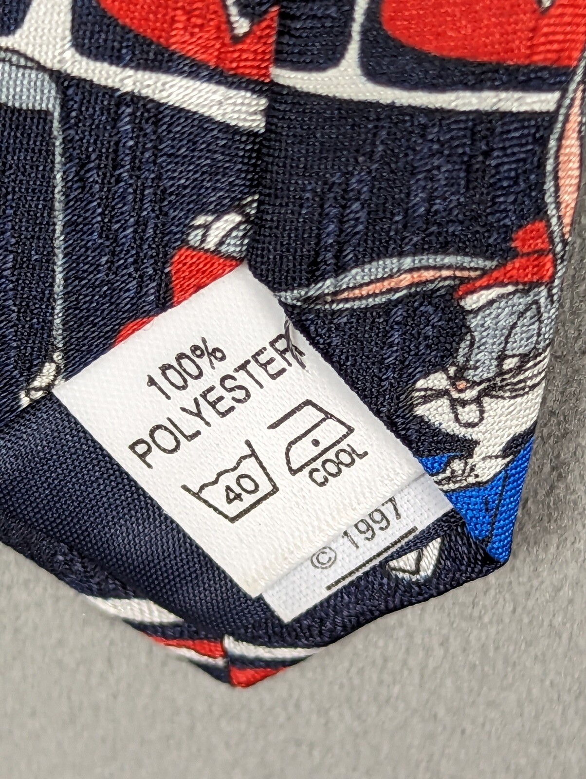 Bugs Bunny Golf Tie Blue Red Retro Vintage image 4