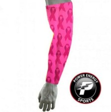 Pink Ribbon Pattern Breast Cancer Compression Baseball Football Arm Sleeve