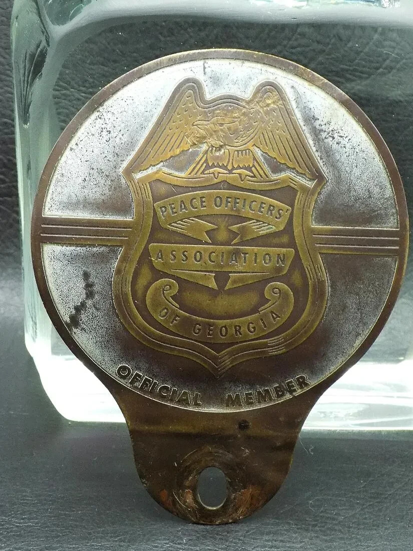 Vintage Georgia Peace Officer Association Police Badge License