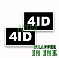 4TH INFANTRY DIVISION U.S Decal Sticker 2 Pack 4" Military - Made in USA B&W