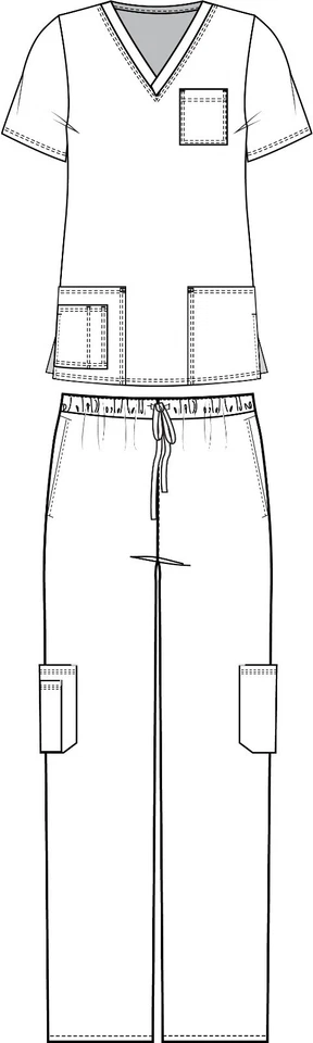 Medgear Scrubs for Men and Women Scrubs Set Medical Uniform Scrubs Top and Pants - Image 2 of 3