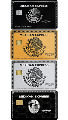 #ad #ad Mexican Express Card Skin 4 Pack Funny AMEX Parody Gold Platinum Black $3.97