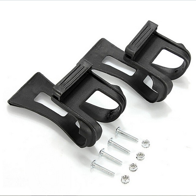 Cycling Bicycle Strapless Bike Toe Clips Half Clips with Fittings Pe_gu