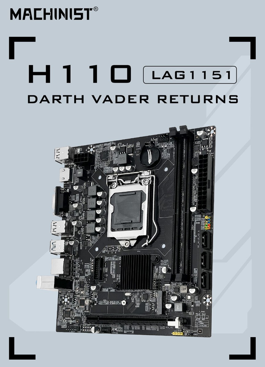 JUXIESHI LGA 1151 Motherboard H110 for Intel 9th 8th 7th 6th CPU