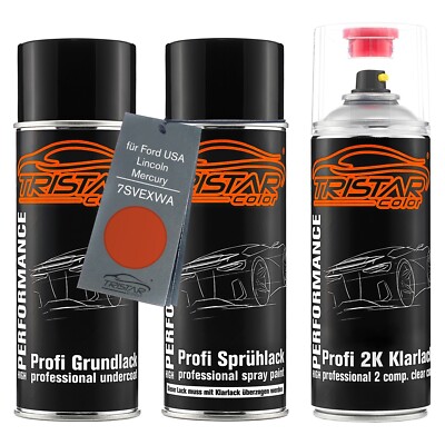 Autolack 2K Spraydosen Set für Ford USA Lincoln 7SVEXWA Orange Frost Metallic