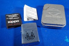 2011 Harley Davidson Flame Wings Zippo Lighter New Brushed Chrome&nbsp;NOS