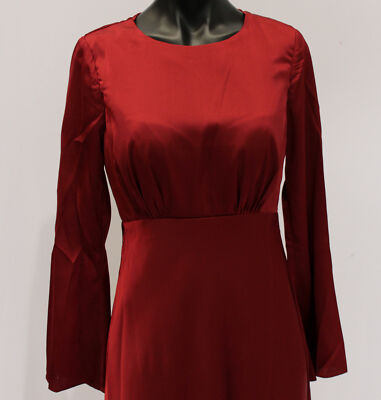 AW Bridal Women's Ginevra Satin Charmeuse Bridesmaid Dress AP2 Deep Claret  US:8 | eBay