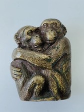 Rare Antique Bronze Monkeys – Embracing Sculpture Vienna Bronze Style