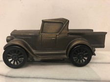 Banthrico Inc Chicago USA 1928 Metal Old Fashioned Car Coin Bank - Vintage