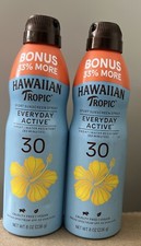 Lot of 2 Hawaiian Tropic Everyday Active Sunscreen Spray SPF 30 EXPIRES 6/2025