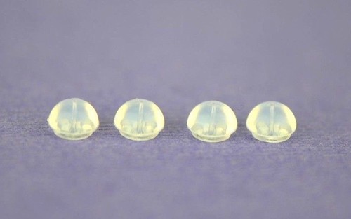 .925 Sterling Silver Jelly Silicon Back Earring by 2 Pairs!!! - Picture 2 of 2