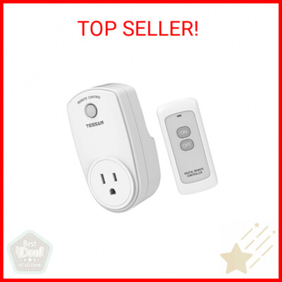 Remote Control Outlet, TESSAN Wireless Electrical Plug Switch for Lights, Lamps,