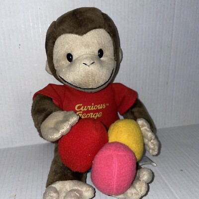 Curious George Plush Toy Network With Colorful Balls/ Balloons