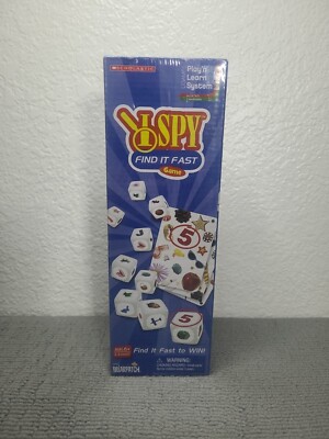 I Spy - Find It Fast Game Matching Dice Card Game Ages 6+  Scholastic NEW Sealed