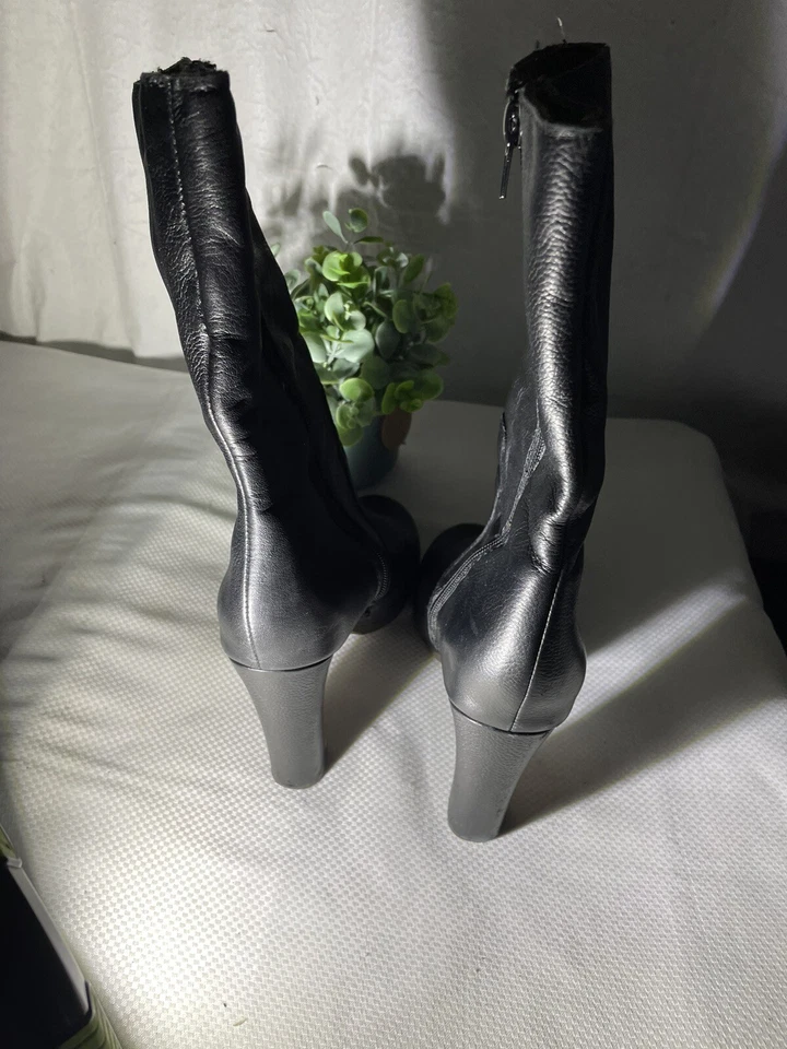 BOTTINES FEMME SCHOLL NOIRES À TALON BLOC POINTURE UK 6 EU 39 - Photo 3/4