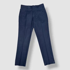 Perry Ellis Portfolio Men's Blue Slim-Fit Stretch Dress Pants Size 36W 30L