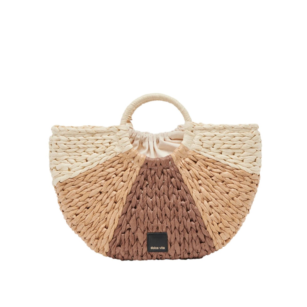 Dolce Vita Estelle Summer Brown Natural Raffia Woven Straw W/Tassel Shopper  Tote - Main Image