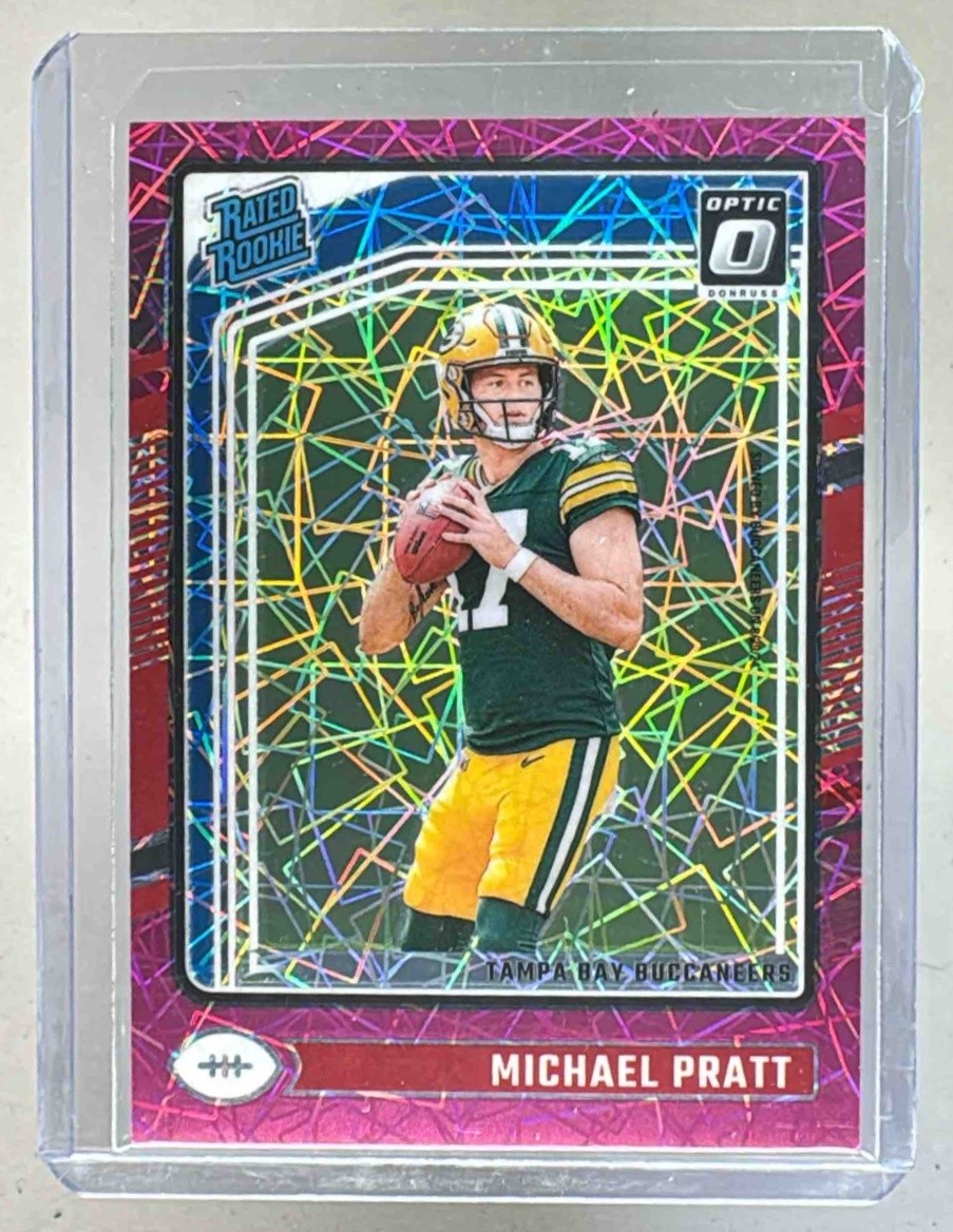 Michael Pratt 2024 Panini Donruss Optic #280 Pink Velocity Rated Rookie /80