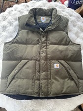 Carhartt MOSS Army Green Goose Down VEST men  s Size L Large 100118 301 V01 MOS