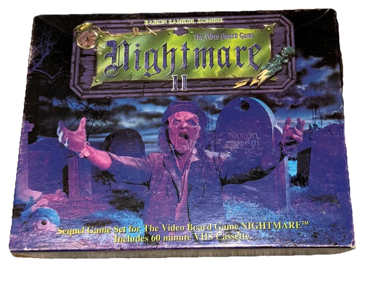 1991 NIGHTMARE II VHS Board Game Sequel Set Baron Samedi Zombie