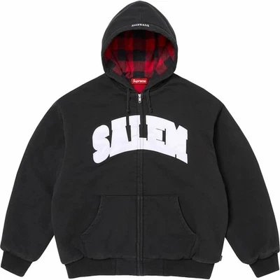 Sweat à capuche zippé Supreme SALEM noir - Photo 1/2