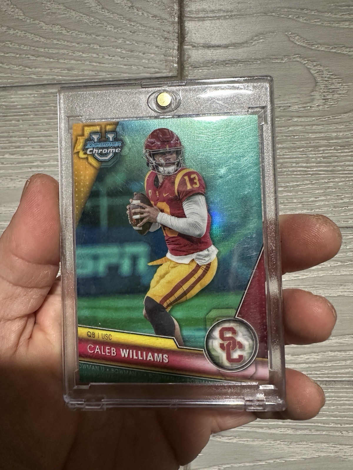 2023 Bowman University Chrome Caleb Williams /299 Aqua Refractor #1