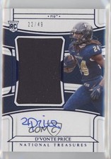 2022 Panini National Treasures Collegiate Blue 22/49 D'Vonte Price #57 Auto 2h5