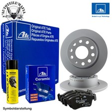 ATE Bremsscheiben + Ceramic Beläge CITROEN C4 PICASSO I HINTEN Ø268 mit Reiniger