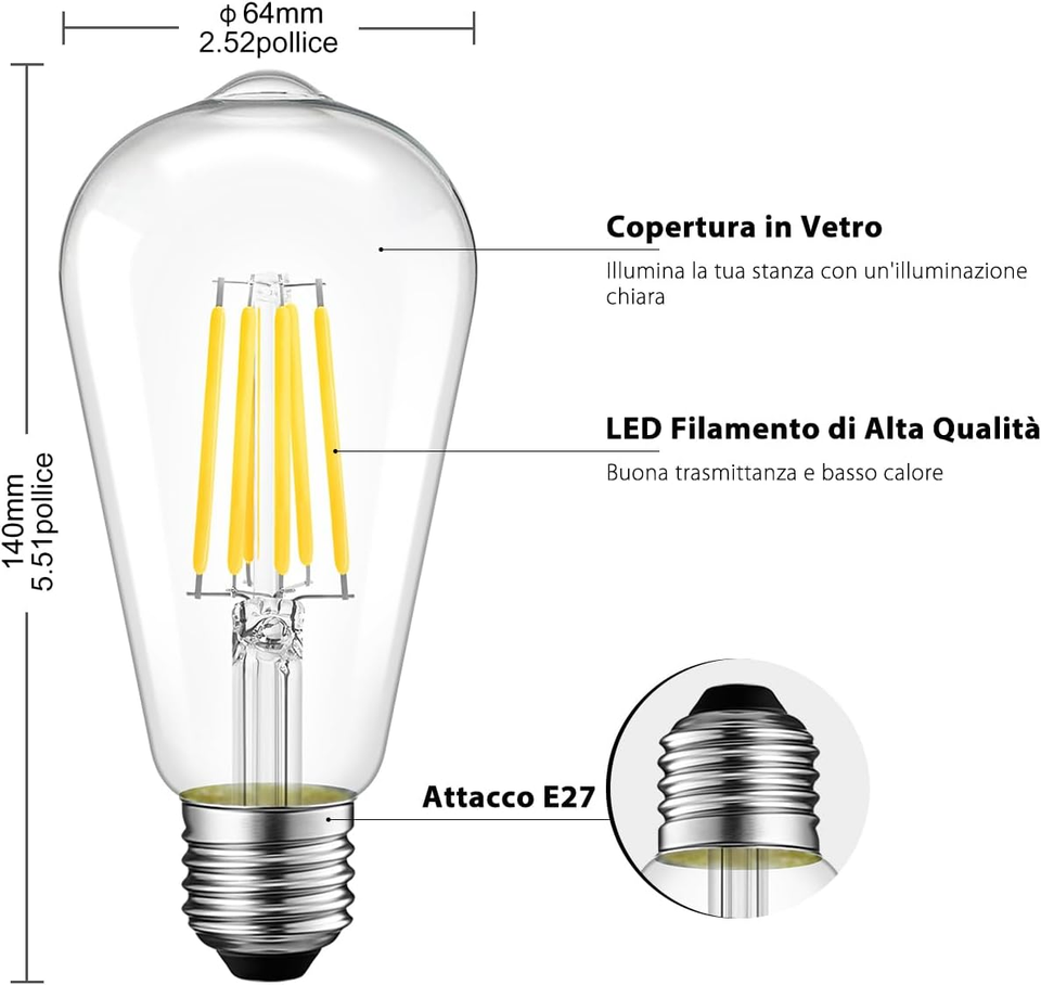 Home Sweet Home Lampada A LED Lampadina Vintage Di Forma E27 Kaufen - Foto 7