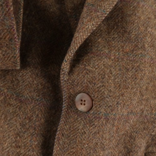 VTG Tweed Jacket M 40R Brown Marled Herringbone Check 100% Wool Blazer Made USA - Picture 5 of 16