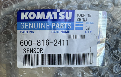 Komatsu 600-816-2411. New 6008162411 Sensor Genuine Komatsu
