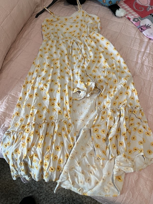 Art Class Girls Size M 8 Yellow Sunflower Romper Dress