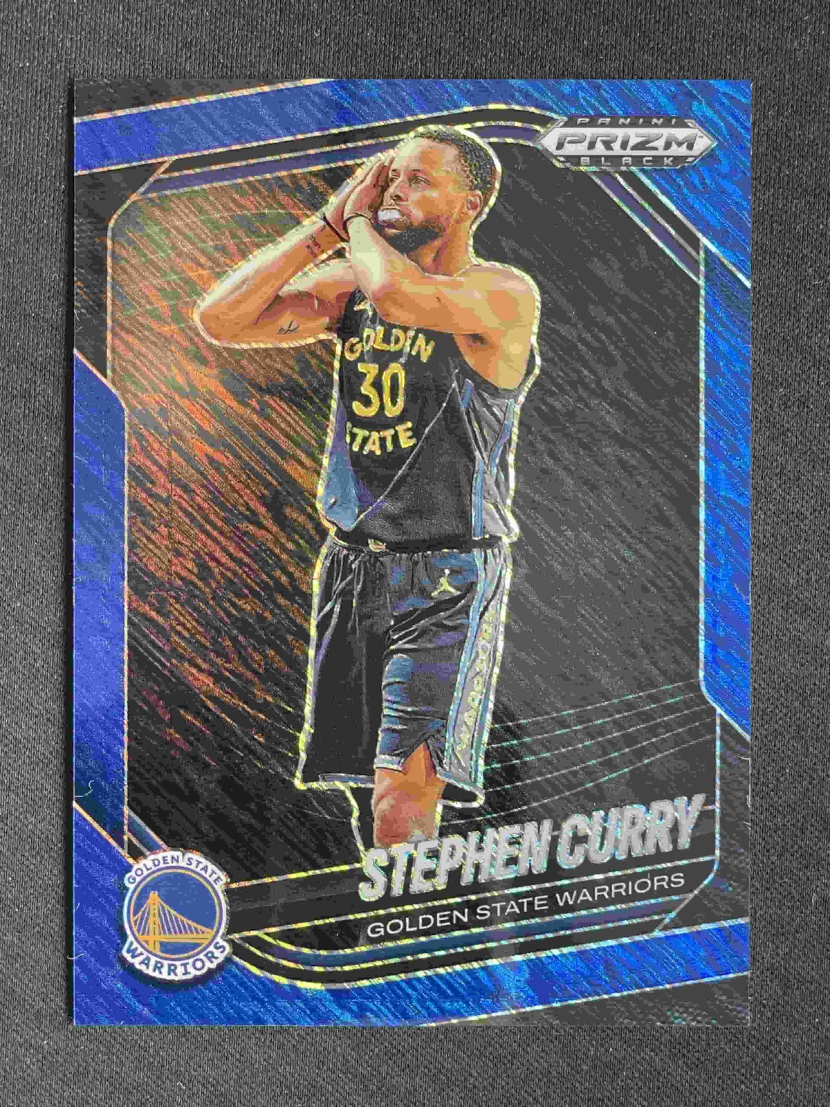 Stephen Curry 2024-25 Panini Prizm Black Blue Shimmer Prizm 13/35 #7