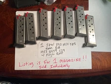 1 S&W 3913 3914 908 9mm 8 rd Magazine Factory OEM S&W 3953 3954 CS9 finger rest