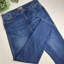 Kut From The Kloth Size 10 Catherine Fab Ab Boyfriend Jeans High Rise Blue Denim