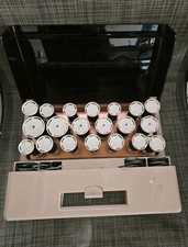 CLAIROL Deluxe Custom Caresetter MIST/DRY FV-20 Velvet Hot Rollers With 16 Clips