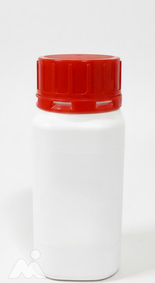 16oz,  500ml  HDPE Chemical Powder Bottle with Tamper-Evident Red Cap