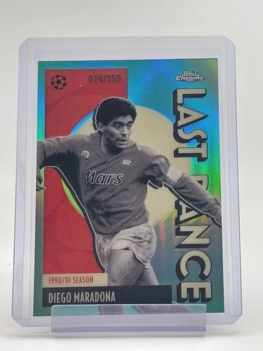 DIEGO MARADONA 2025-26 TOPPS CHROME UCL LAST DANCE AQUA REFRACTOR /199 Q5332