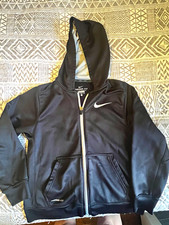 Nike Therma-FIT Boys Black Full Zip Fleece Hoodie w/ Pockets Size L