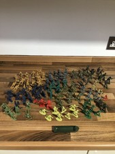 Vintage Mixed Plastic Toy Soldiers Bundle Army War WW2 100+ Figures