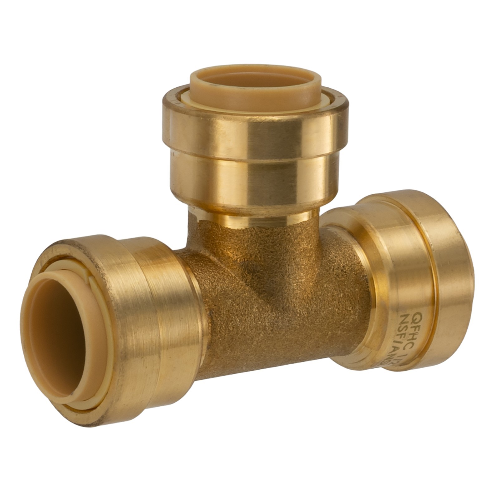RecPro 1/2" Push Connect Brass Tee Fitting PEX CPVC Copper RV Plumbing