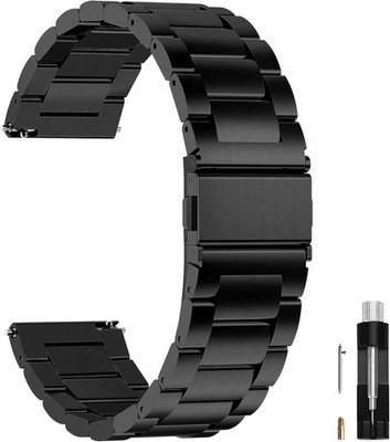 Stainless Steel Watch Strap 18mm Black Quick Lock Universal