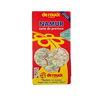 Vintage Namur Belgium Province Map De Rouck Cartography Folding Road Map French
