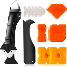 3 in 1 Silicone Caulking Tools  Stainless Steelhead , 12Pack, Caulk Remover Tool