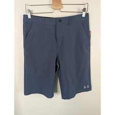 Under Armour Youth Size 20 Waist Amphibious Shorts Stretch Blue 10-in Inseam NWT