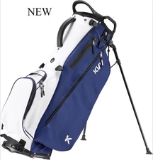 KVV Lightweight Golf Stand Bag with 7 Way Full-Length Dividers, Blue/White