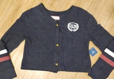 Limited Too Brand Girl's Cute XL 16/18 Navy Blue Soft Button Down Sweater New