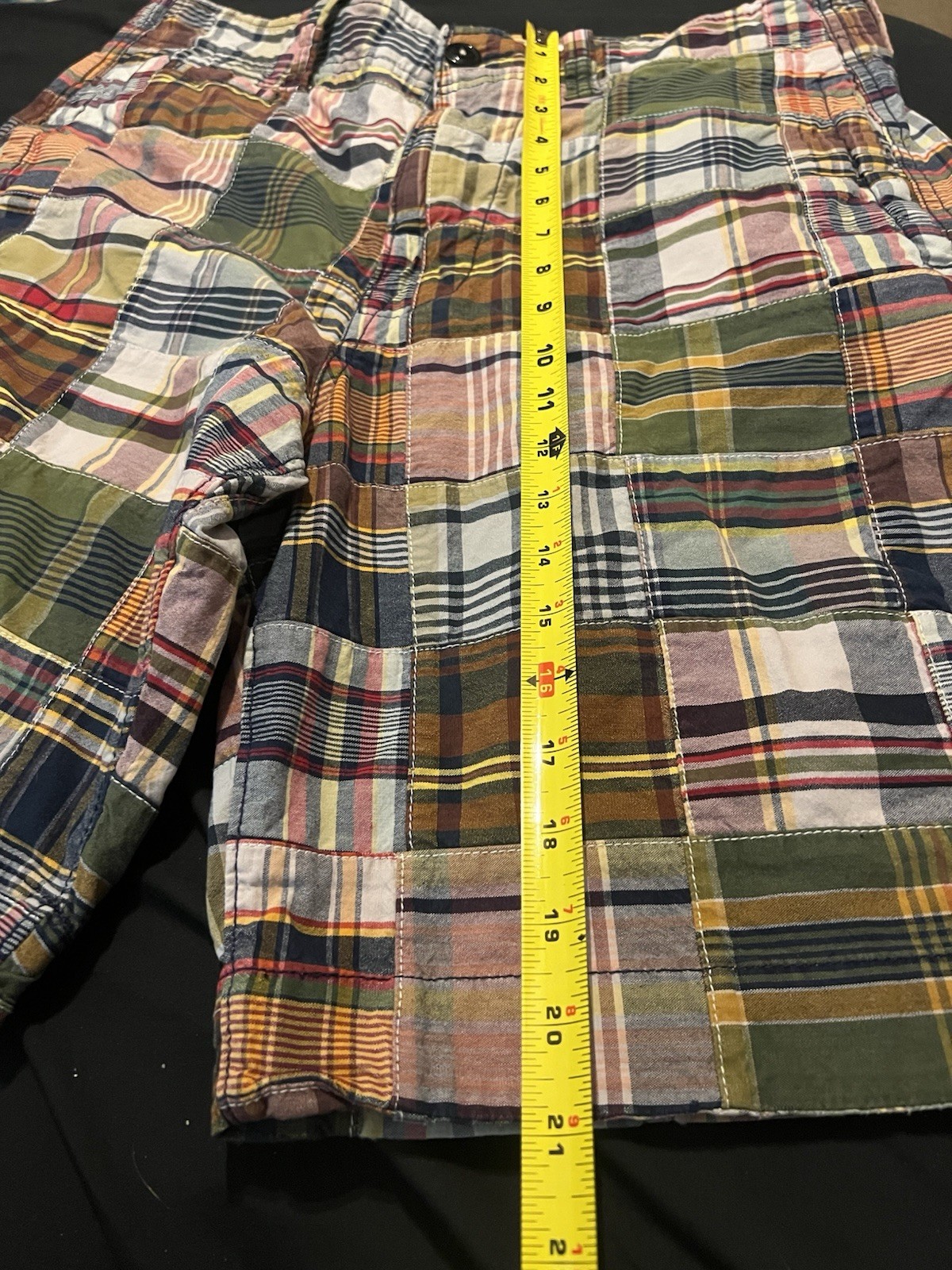 American Eagle Patchwork Shorts 32 100% Cotton - image 4